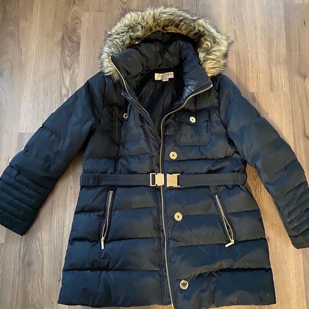 Michael Kors belted parka jacket